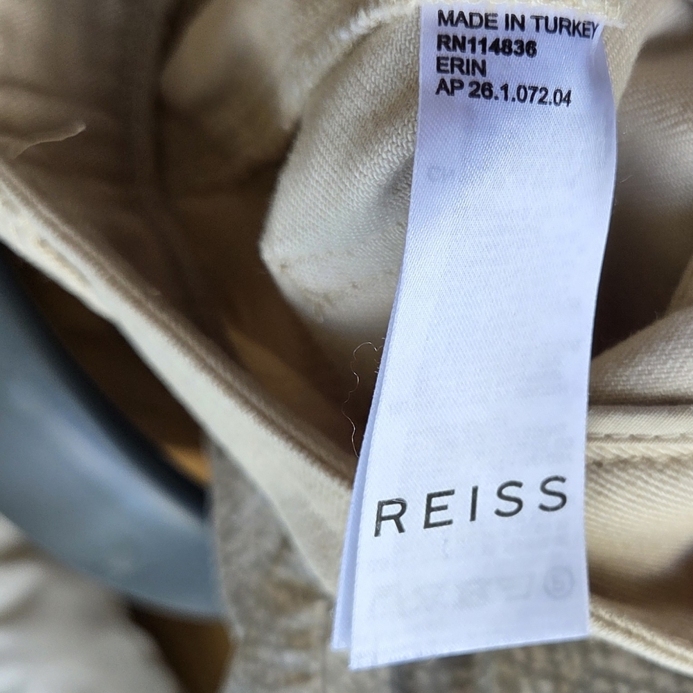 Reiss Cream High-Waist Tapered Pants - Picture 5 of 6